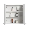 Victorian Plumbing Montrose 600mm White Mirrored Cabinet With Matt Black Handles