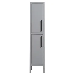 Victorian Plumbing Montrose Dove Grey Tall Storage Unit With Matt Black Handles -Hudson Reed Sales mtumgmb d1