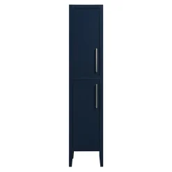 Victorian Plumbing Montrose Indigo Blue Tall Storage Unit With Chrome Handles -Hudson Reed Sales mtumicp d1