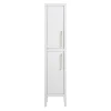 Victorian Plumbing Montrose White Tall Storage Unit With Brushed Brass Handles