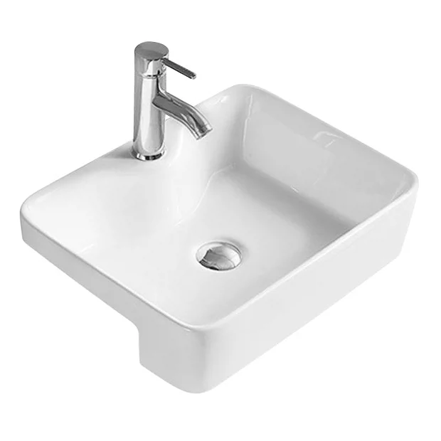 Hudson Reed 480mm Rectangular Semi-Recessed Basin 1 Hudson Reed 480mm Rectangular Semi-Recessed Basin