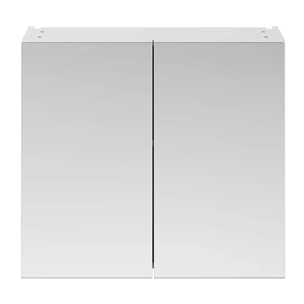Klyn Bathroom Brooklyn 800mm Gloss White Bathroom Mirror Cabinet - 2 Door 4 Klyn Bathroom Brooklyn 800mm Gloss White Bathroom Mirror Cabinet - 2 Door - Image 4