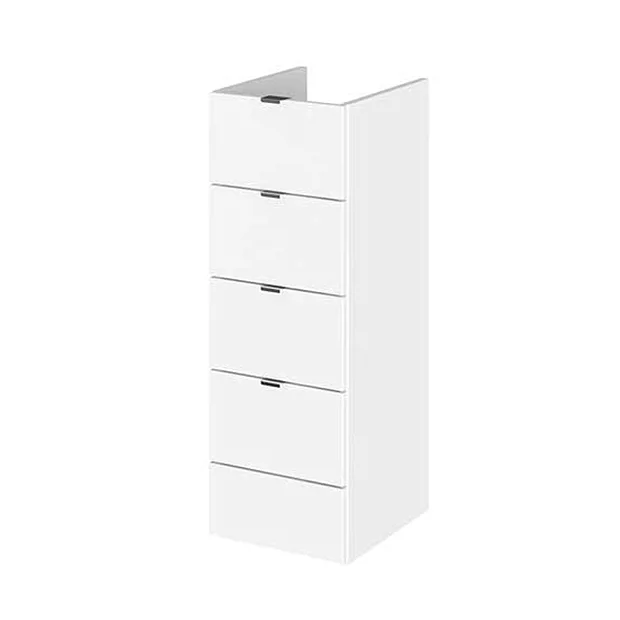 Hudson Reed 300x355mm White Gloss Full Depth 4 Drawer Unit 2 Hudson Reed 300x355mm White Gloss Full Depth 4 Drawer Unit - Image 2