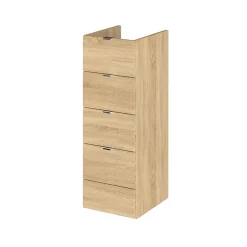Hudson Reed 300x355mm Natural Oak Full Depth 4 Drawer Unit