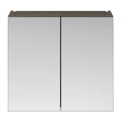 Klyn Bathroom Brooklyn 800mm Grey Avola Bathroom Mirror Cabinet - 2 Door -Hudson Reed Sales off519 d2