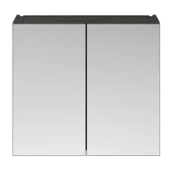 Klyn Bathroom Brooklyn 800mm Hacienda Black Bathroom Mirror Cabinet - 2 Door -Hudson Reed Sales off619 d2