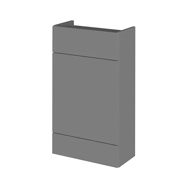 Hudson Reed 500x255mm Gloss Grey Compact WC Unit 2 Hudson Reed 500x255mm Gloss Grey Compact WC Unit - Image 2