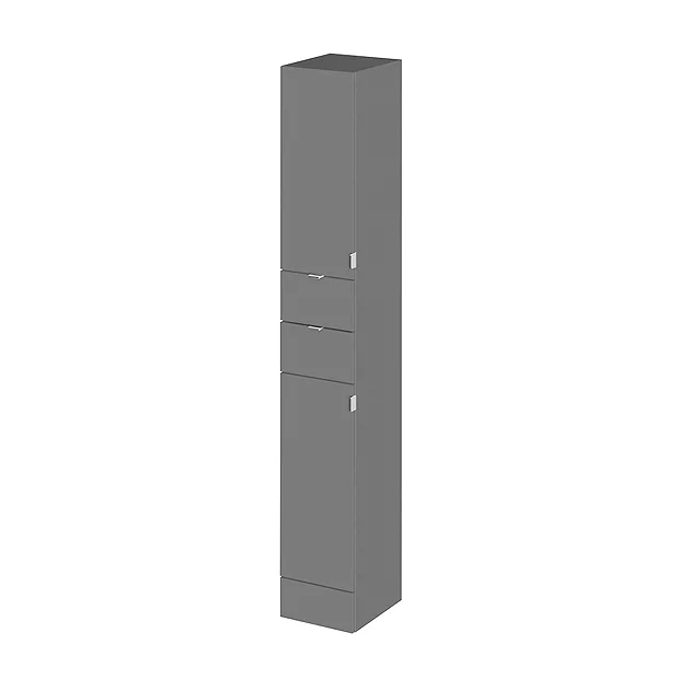 Hudson Reed 300x355mm Tall Gloss Grey Full Depth Tower Unit 2 Hudson Reed 300x355mm Tall Gloss Grey Full Depth Tower Unit - Image 2