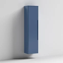 Nuie Elbe Satin Blue Wall Hung Tall Unit