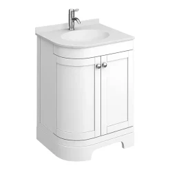 The Period Bathroom Company Period Bathroom Co. 600 Corner Vanity Resin Basin Splashback