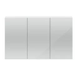 Hudson Reed 1350mm White Gloss 3 Door Mirror Cabinet