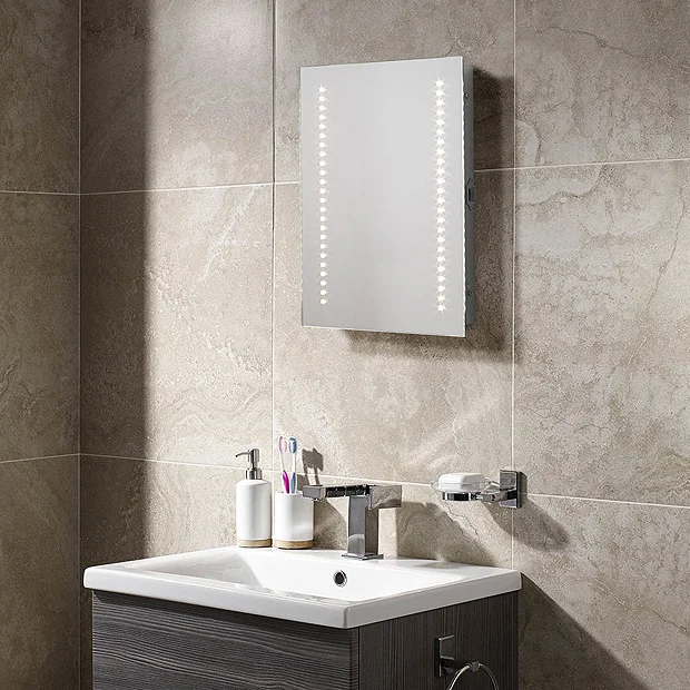Sensio Furniture Lighting Solution Sensio Sienna 390 X 500mm LED Mirror With Demister Pad & Shaving Socket 1 Sensio Furniture Lighting Solution Sensio Sienna 390 X 500mm LED Mirror With Demister Pad & Shaving Socket