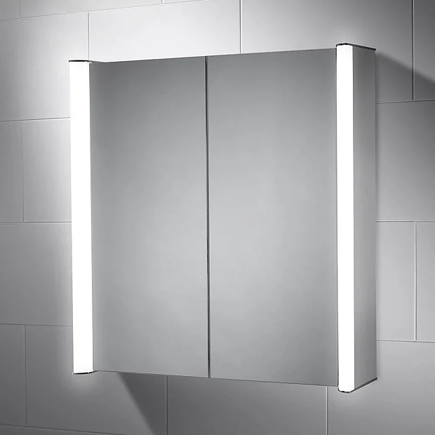 Sensio Furniture Lighting Solution Sensio Aspen Diffused Double LED Mirror Cabinet With Shaving Socket 2 Sensio Furniture Lighting Solution Sensio Aspen Diffused Double LED Mirror Cabinet With Shaving Socket - Image 2