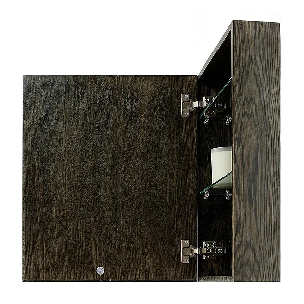 Victorian Plumbing 550mm Slimline Mirror Cabinet Dark Oak 3 Victorian Plumbing 550mm Slimline Mirror Cabinet Dark Oak - Image 3