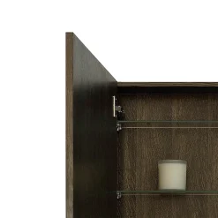Victorian Plumbing 550mm Slimline Mirror Cabinet Dark Oak 9 Victorian Plumbing 550mm Slimline Mirror Cabinet Dark Oak -Hudson Reed Sales smcdo d3