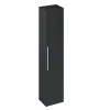 Itton Bathroom Britton Shoreditch Wall-Hung Tall Cabinet With Chrome Handle - Matt Grey