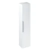 Itton Bathroom Britton Shoreditch Wall-Hung Tall Cabinet With Chrome Handle - Matt White
