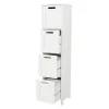 Victorian Plumbing Tongue And Groove 4 Drawer Bathroom Storage Unit - White
