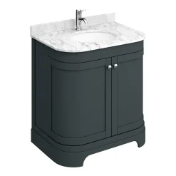 The Period Bathroom Company Period Bathroom Co. White Marble Splashback For Vanity Basin Top