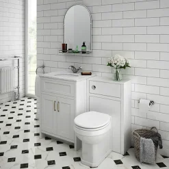 Chatsworth Traditional 700 X 490mm Arched Mirror With Glass Shelf - Chrome -Hudson Reed Sales tmcs02 d1