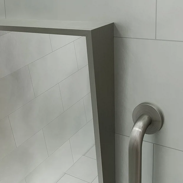 Venice Brushed Stainless Steel 500 X 800mm Angled Mirror 1 Venice Brushed Stainless Steel 500 X 800mm Angled Mirror