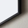 Arezzo Matt Black 600mm Octagon Mirror