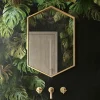 Venice Brushed Brass 500 X 750mm Hexagonal Mirror