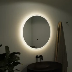 Venice 600mm Round LED Illuminated Anti-Fog Bathroom Mirror -Hudson Reed Sales vn60mir d1