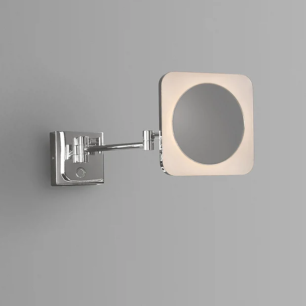 Venice Chrome Square 3x Magnifying LED Cosmetic Mirror 3 Venice Chrome Square 3x Magnifying LED Cosmetic Mirror - Image 3