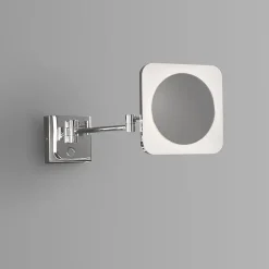Venice Chrome Square 3x Magnifying LED Cosmetic Mirror 7 Venice Chrome Square 3x Magnifying LED Cosmetic Mirror -Hudson Reed Sales vncmsqu d2