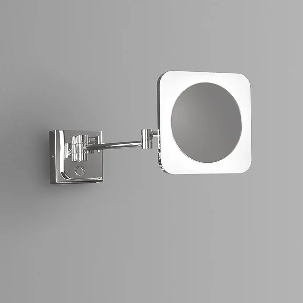 Venice Chrome Square 3x Magnifying LED Cosmetic Mirror 1 Venice Chrome Square 3x Magnifying LED Cosmetic Mirror