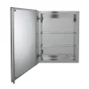 Croydex Winster Single Door Aluminium Mirror Cabinet With FlexiFix
