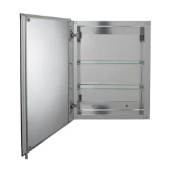 Croydex Winster Single Door Aluminium Mirror Cabinet With FlexiFix