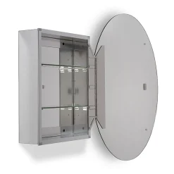 Croydex Orwell Single Door Oval Mirror Cabinet With FlexiFix