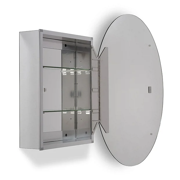 Croydex Orwell Single Door Oval Mirror Cabinet With FlexiFix 1 Croydex Orwell Single Door Oval Mirror Cabinet With FlexiFix