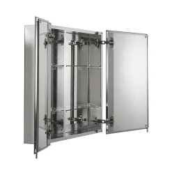 Croydex Newton Double Door Bi-View Mirror Cabinet With FlexiFix