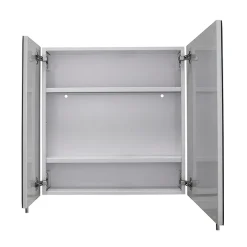 Croydex Wellington Double Door Bi-View White Steel Mirror Cabinet With FlexiFix -Hudson Reed Sales wc102122 d1