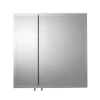 Croydex Wellington Double Door Bi-View White Steel Mirror Cabinet With FlexiFix