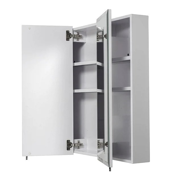 Croydex Westbourne Triple Door Tri-View White Steel Mirror Cabinet With FlexiFix 3 Croydex Westbourne Triple Door Tri-View White Steel Mirror Cabinet With FlexiFix - Image 3