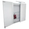 Croydex Sudbury Hang N Lock Double Door Illuminated Mirror Cabinet With Shaver Socket 700 X 600mm