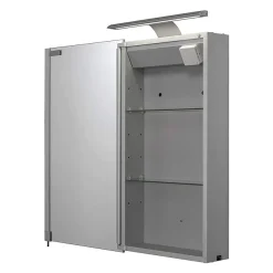 Croydex Jefferson Hang N Lock Single Door Illuminated Mirror Cabinet With Shaver Socket 700 X 400mm -Hudson Reed Sales wc147769e d3n