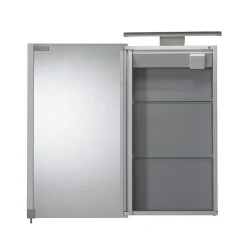 Croydex Jefferson Hang N Lock Single Door Illuminated Mirror Cabinet With Shaver Socket 700 X 400mm -Hudson Reed Sales wc147769eai1