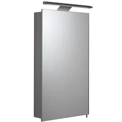 Croydex Jefferson Hang N Lock Single Door Illuminated Mirror Cabinet With Shaver Socket 700 X 400mm -Hudson Reed Sales wc147769eai2