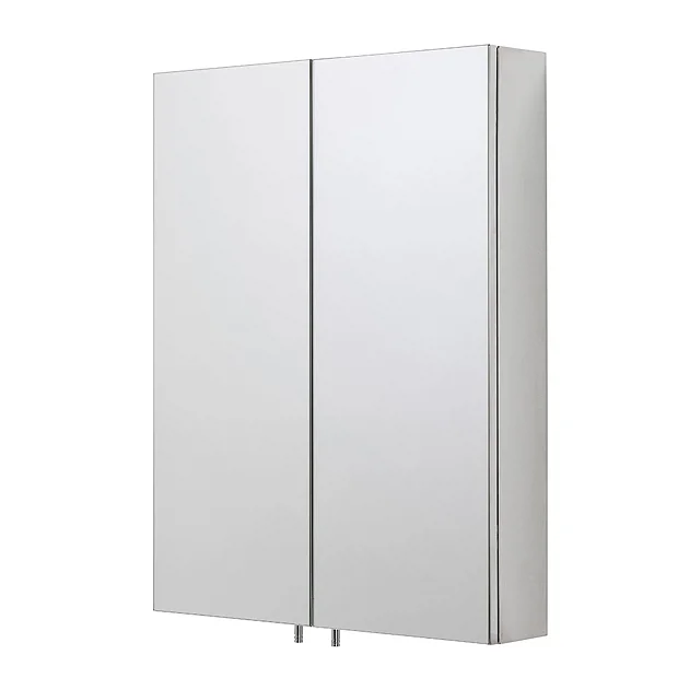 Croydex Anton Double Door Stainless Steel Mirrored Bathroom Cabinet 3 Croydex Anton Double Door Stainless Steel Mirrored Bathroom Cabinet - Image 3
