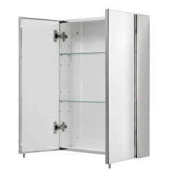 Croydex Anton Double Door Stainless Steel Mirrored Bathroom Cabinet