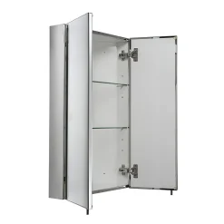 Croydex Avisio Double Door Stainless Steel Corner Mirror Cabinet -Hudson Reed Sales wc766105 d3