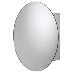 Croydex Severn Circular Door Mirror Cabinet - Stainless Steel -Hudson Reed Sales wc836005ai3