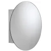 Croydex Severn Circular Door Mirror Cabinet - Stainless Steel