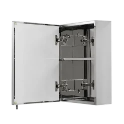 Croydex Avon Single Door Stainless Steel Mirror Cabinet -Hudson Reed Sales wc856005 d1