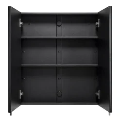 Croydex Dawley Matt Black 600mm Double Door Mirror Cabinet -Hudson Reed Sales wc930221 d2